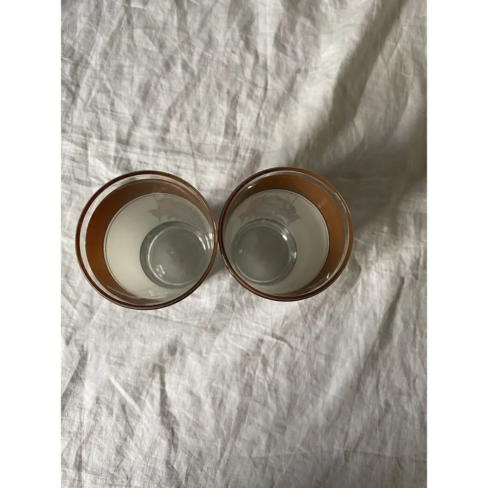 NORMAN ROCKWELL “Breakfast Table/Behind The News” Set Of 2 Drinking Glasses